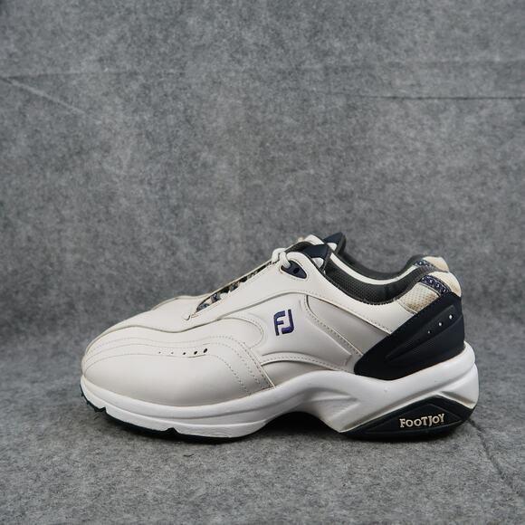 FootJoy Shoes Mens 9.5 Golf Sneaker White Lace Up Athletic Sport Spike Casual